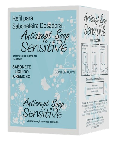 Sabonete Liquido Antissep Soap Sensitive